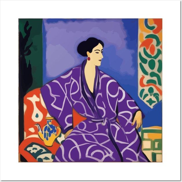 Woman in a Purple Robe After Matisse Wall Art by bragova